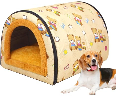 Acogedora Casa para Mascotas Pequeña: Cueva para Perros Y Gatos Resistente A La Intemperie, Cama Cerrada Suave, Diseño De Mango Portátil, Fácil De Limpiar | Refugio para Mascotas para Balcón, Jardín,