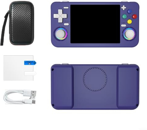 Console di gioco retrò portatile con 18000 giochi precaricati, display IPS da 3,5 pollici 640x480, batteria a lunga durata da 4000 mAh, ricarica di tipo C e per OTG, dispositivo portatile open source