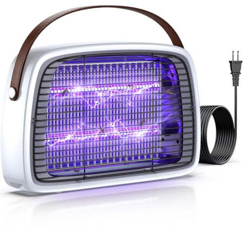 Lampe Anti Moustique Électrique 4200V avec 2x20W LED UV – Piège Moustique et Tue Mouche Électrique Silencieux pour Intérieur et Extérieur, Couverture Jusqu’à 100 m²
