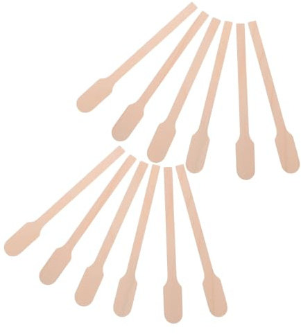 Abaodam Lot de 200 Bâtonnets de Mélange Plats en Bois pour Pigments et Résine, Ergonomiques, pour Peinture en Extérieur et Loisirs Créatifs Réutilisable