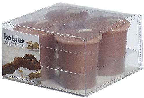 Bolsius Duftvotive rund 53/45mm 4er Pack Sandelholz - 6 Packungen