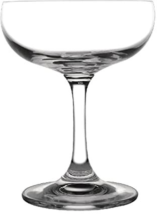 Olympia Coupe à champagne en cristal Bar Collection Olympia 200ml (Lot de 6), Transparent, 125(H) x 95(Ø) mm, Cristal sans plomb, GF732
