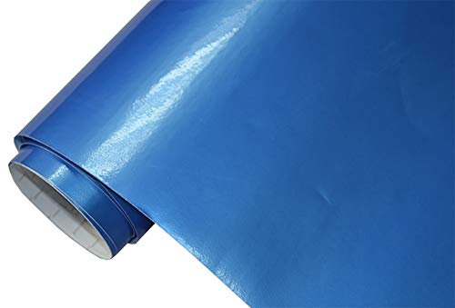 Neoxxim 7,5€/m2 Premium Auto Folie - Pearl BLAU GLÄNZEND Glanz 1500 x 150 cm - blasenfrei Lackfolie Möbelfolie