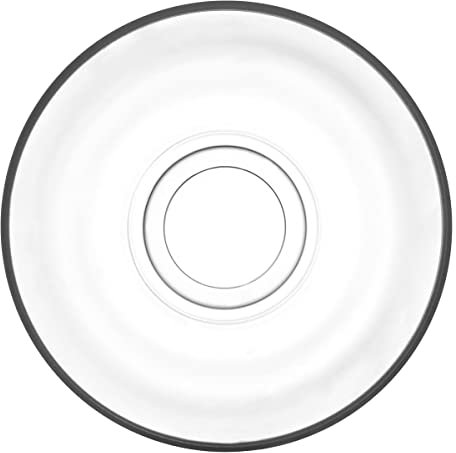 Lav Klasik 6X Clear Glass Tea Cup Saucer 10 cm - Small Old Kitchen Coffee Cappuccino Espresso Tea Cup Plates