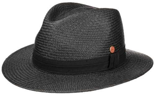 Mayser Gero Panamahut Strohhut Traveller Handmade Uni Garniturband Made in EU Damen Herren Sommer schwarz 56 cm