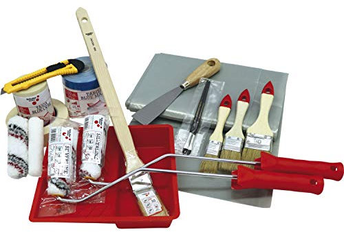 Schuller Ausbesserungs Maler-Set 14-teiliges Pinsel & Farbroller-Set; inkl. Werkzeuge & Hilfsmittel zum Renovieren