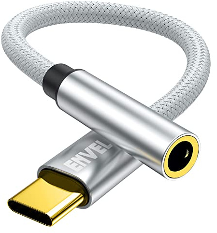Hörlursadapter USB C till 3,5 mm, Ljudstereo DAC-chipkabel typ C till Aux | 1-Pack USB C till 3,5 mm, hona, typ C till Kompatibel med iPhone 17/16/15, Galaxy S25/S24/S23, iPad Pro 2021/2020,Pixel 9/8