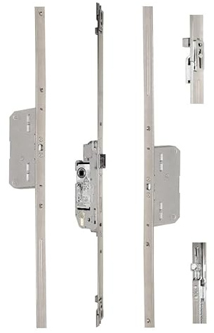 Fuhr Universal Reparatur Mehrfachverriegelung 855 R, Hauptschloss, Nebenschloss mit Bolzenriegel, Entfernung 92mm, Vierkant 10mm incl. SN-TEC® Montageanleitung (Dornmaß: 45mm, Flachstulp: 16mm)