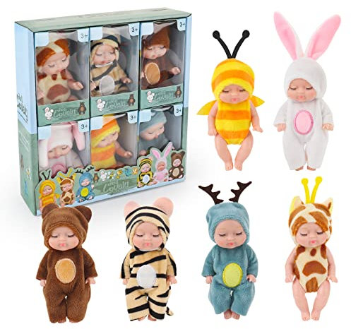 Fiotha Muñecas Reborn, Bebés de Silicona, Muñeca BEB, Realista Muñecas Reborn Bebé Silicona Suave De La Vida Real Muñecas Bebé, Suave al Tacto, Cuerpo Flexible, para Niños y Niñas