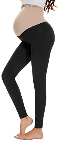Smallshow Leggins Premaman Donna Lunghi Pantaloni Deep Grey XXL