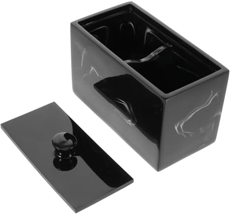 HAPINARY Kasten Marmor Aufbewahrung sbox aus Zahnseide Zahnseidespender Wattepads Wattestäbchen -Organizer Aufbewahrungsbehälter für Harz Schwamm