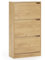HOMN LIVING Scarpiera Ángel con 3 porte, colore rovere chiaro, Mobili Ausiliari, 63 cm (larghezza) 24 cm (profondità) 115 cm (altezza)