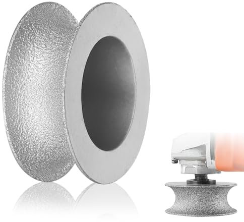 Bullnose Grinding Wheel Porcelain Bullnose Tool Hole Diameter 20mm Outer Diameter 7.3cm Brazed Diamond Grinding Tool Concave Abrasive Wheel for Angle Grinder Granite Tiles Stone Ceramic Glass