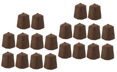 CAXUSD 20 Stk Kindergartenblock Nährstoff Pellets Anlasser Gartenerde Anlage Wurzelschwamm Gemüsepflanzen Sämlinge Erde Zimmererde Für Pflanzen Erdloser Anbau Brown Torf-matrix-block