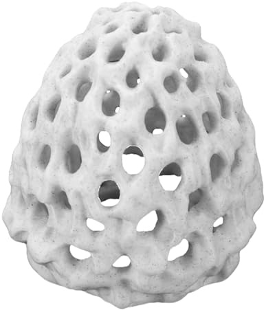 Gwtdtoad Garnelenhaus Aquarium Versteck Simulation Poröser Korallenstein Cave Dekoration Multifunktionale Aquarium Ornamente 7x8 cm