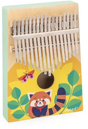 Janod - Kalimba en Bois - Jouet d'Imitation et Éveil Musical - 17 Clés en Métal - Kalimba Enfant avec Sons Doux - Dès 3 Ans, J07659