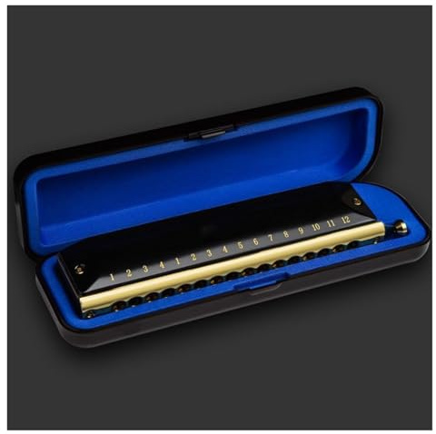 Mundharmonika-Set Chromatische Mundharmonika 16 Löcher 64 Töne/12 Löcher 48 Töne Anfänger C-Tonart Erwachsene Professionelle Leistungsstufe Mundharmonika(16 hole)