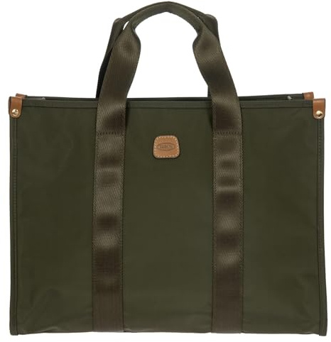 Bric's X-Travel Medium Shopper Bag, Waterproof Tote with Reinforced Bottom, Padded Laptop Pocket and Trolley Strap