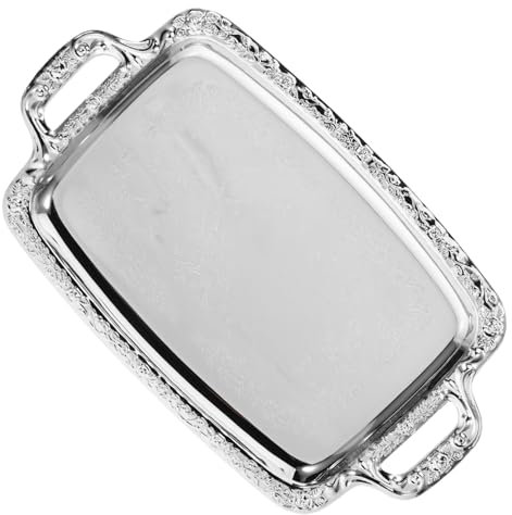 OFFSCH Assiette De Service Acier Inoxydable Plateau De Fruits Assiette De Cuisine