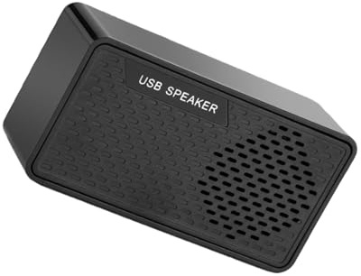 SHINEOFI Barre de Son Plug and Play pour Ordinateur Portable USB Portable Haut-Parleur USB Intégré Plastique Noir pour Jeux et Mobile