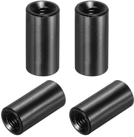 sourcing map 4 Pcs M3x10mm Round Aluminum Standoff Column Spacer, Coupling Screws Female Threaded Spacers for RC Multirotor Parts DIY FPV Quadcopter (Black)