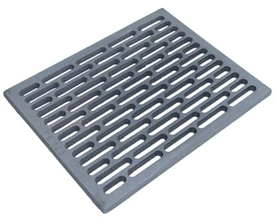 Fonderia Bongiovanni | Griglia in Ghisa | Griglia per Camino | Stufa Pellet | Barbecue Fondello per Cenere | 34x27x1 cm