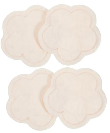minkissy 2 Pairs Washable Anti-Overflow Breast Pads for Breastfeeding Moms Leak-Proof and Comfortable Cloth and Velvet Nursing Pads for Postpartum Care