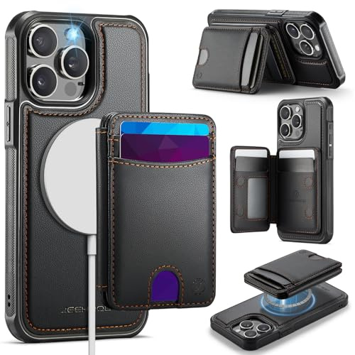 XKchatpt Étui Portefeuille Amovible for iPhone 15 ProMax, Noir