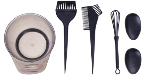 LOLIPPYY Kit de Coloration Capillaire Professionnel Couleur Aléatoire Pinceau Lavable Bol à Teinture en Plastique et Protège-oreilles pour Salon et Teinture Maison