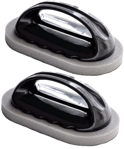SAFIGLE 2 Piezas Esponja de Corindón con Mango Ergonómico Estropajo para Cocina Fregadora Resistente para Platos Ollas y Superficies Colores Aleatorios Color Aleatorio Color Aleatorio