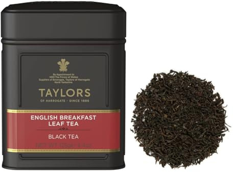 Taylors® | Tè Nero English Breakfast | Miscela Tè Forte Maltato India Foglia Sfusa | English Breakfast Latta Metallo Busta Interna
