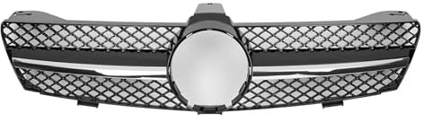 Grille Calandre Avant Grilles Supérieures Chromées Argentées Style Diamant Pour Benz Classe Pour CLS W219 CLS350 Et CLS500 2005-2008 Pour AMG Pour GTR Calandre Radiateur(Chrome Black)