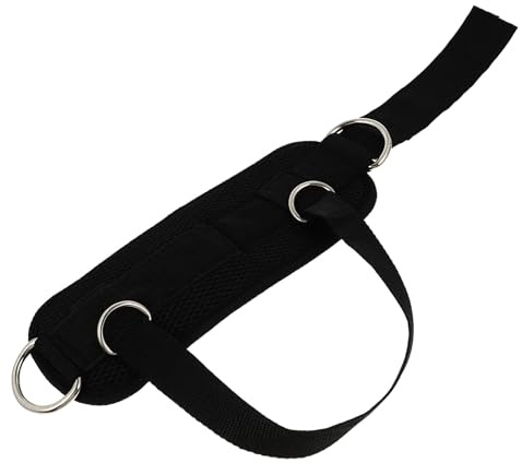 PRETYZOOM Tobilleras Ajustables de Entrenamiento con Cierre de Gancho y Bucle Negras para Máquinas de Cable, Accesorios de Fitness para Gimnasio en Interiores, Banda de Resistencia
