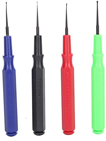 Dioche Klockolja 4st Watch Smörjmedel Oiler Pen Set - Professionellt Urreparationsverktyg i Kolstål för Urmakare - Bärbar med Tips i Flera Storlekar för Exakt Smörjning och Utökad