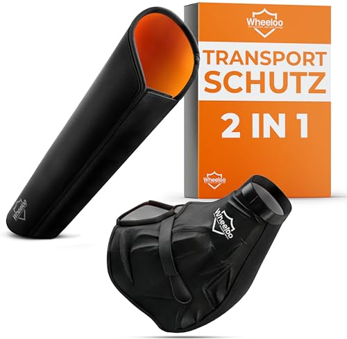 E-Bike Transportschutz Set 2-teilig für Motor & Akku I wasserabweisende Schutzhüllen für Fahrradträger I E Bike Schutzhülle zB. für Bosch, Shimano, Yamaha Ebike I Wheeloo