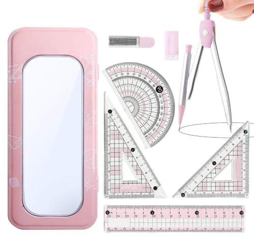 Set di Geometria per Studenti Scatola Portaoggetti Bozza, Disegno,