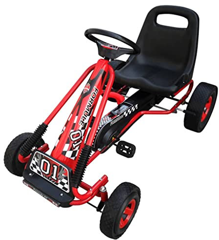 vidaXL Go-Kart de Pedales con Silla Ajustable Niños Coche de Paseo de Juguete