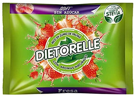 Dietorelle Caramelos de goma, sabor fresa, 800 g, 1 unidad
