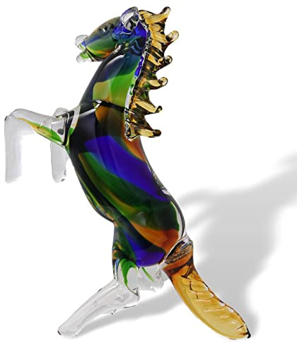Glas Pferd Hengst im Italien Murano antik Stil 36cm 2kg schwere Glasfigur