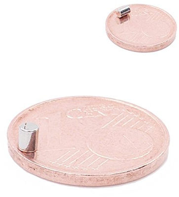 Brudazon | 100 Scheiben-Magnete 2x3mm | N52 Güteklasse - Neodym-Magnete | Ideal für Modellbau, Foto, Whiteboard, Werkstatt, Kühlschrank | Magnetscheibe