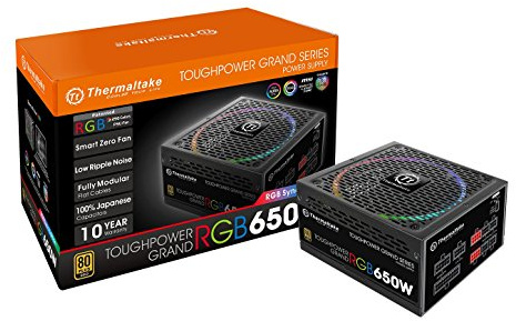 Thermaltake Toughpower Grand RGB 650W Gold (RGB Sync Edition) unidad de - Fuente de alimentación (650 W, 100 - 240 V, 780 W, 50 - 60 Hz, 10 A, Activo)