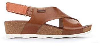 Pikolinos Mahon Sandales compensées Femme | en Cuir | Marron clair