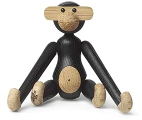 Kay Bojesen AFFE mini Figuren 9.5 cm Affen Weihnachtsdekoration, Holz dunkel