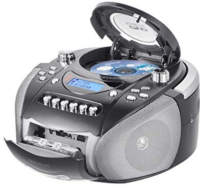 jiande Lettore CD Boombox Portatile con Bluetooth, Telecomando, Riproduzione USB MP3, Jack per Cuffie, Display a LED Recorder Recorder Dvd Player (Color : Black)