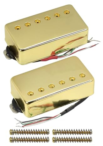 FLEOR Humbucker Tonabnehmer Keramik Gitarre Hals + Steg Pickup Set Golden Fit Les Paul Style E-Gitarre
