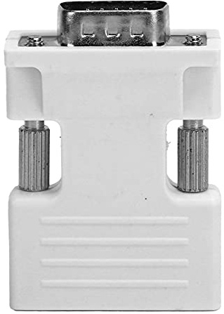 ASHATA Convertidor Adaptador VGA a con, Convertidor a VGA Adaptador de Cable de HD Hembra a Macho para Computadora, Computadora Portátil, Proyector, TV (Blanco)