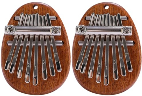 ibasenice 2 Stück 8 Marimba-instrument Musikinstrumente Für Erwachsene Klavier Japanische Mini-kalimba Maultrommel Mini-daumen Aus Kind Metall Kalimba-daumen Erwachsener