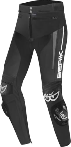 Berik Kendo Ladies Pantaloni in pelle da moto, nero, 42