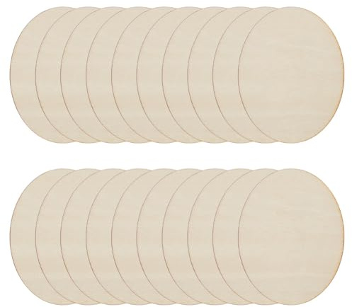 DELORIGIN 40Stück Ovaler Holzscheiben 7x5cm Holzscheiben zum Basteln DIY Plankenausschnitt Unlackierte Buchenholzrohlinge Natürliche Holzplättchen für Künstler Gemälde Türhänger Weihnachten