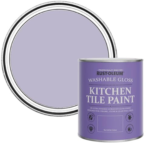 Rust-Oleum abwaschbare Küchenfliesenlack in lila mit Hochglanz Finish - Blauregen 750ML